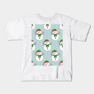 CUTE Snowman Pattern Kids T-Shirt